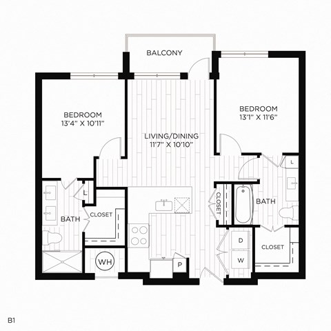 Aura crossroads B1 Floor Plan